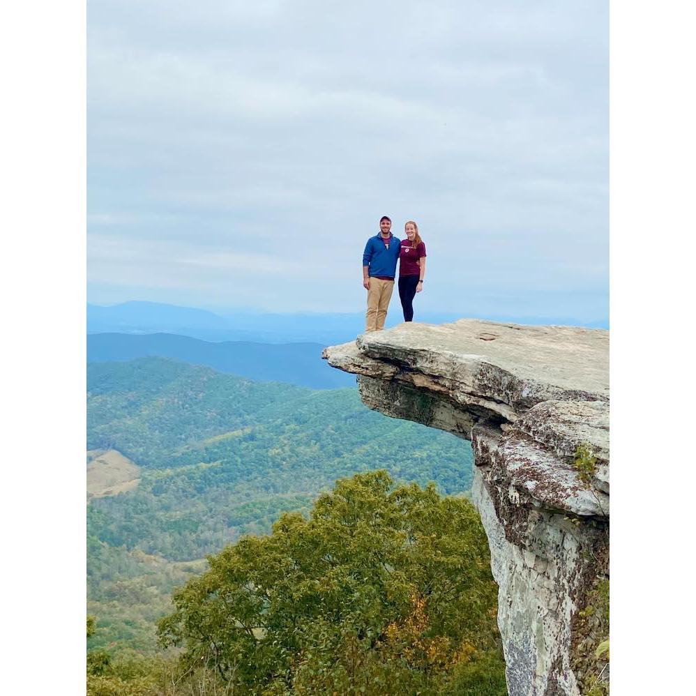 Hiking at Mcafee's Knob in VA, 2019