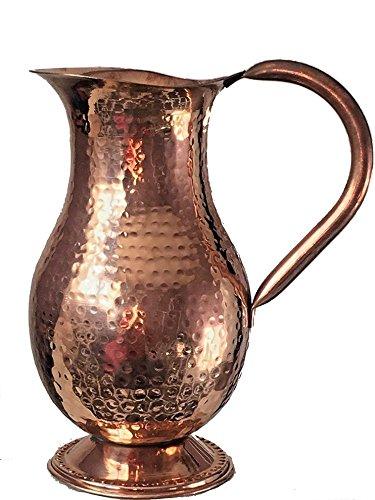 Pure Copper Jug (in/ out) Copper Pitcher 50 oz Ayurveda Yoga Health