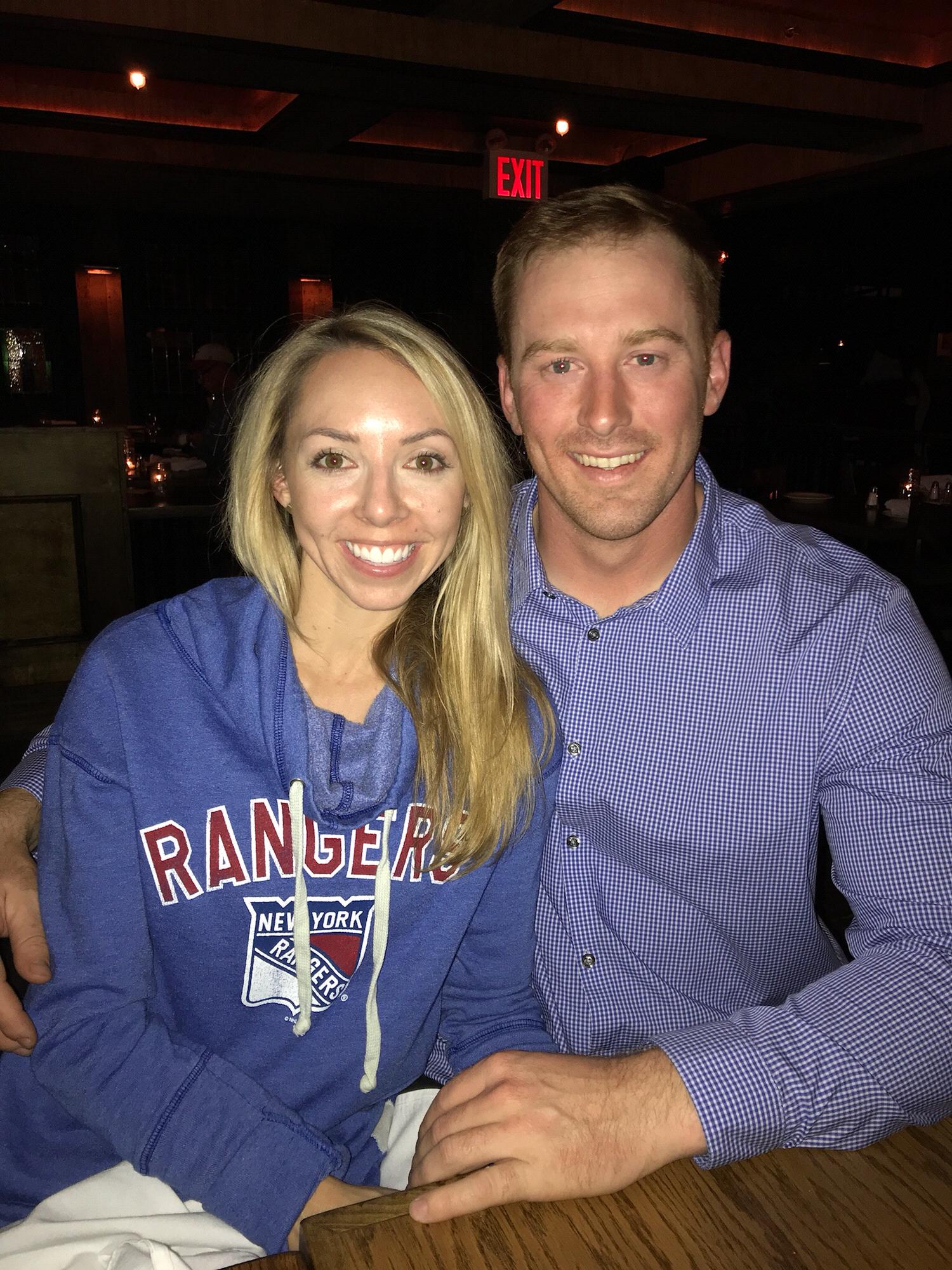 First Rangers hockey game together.