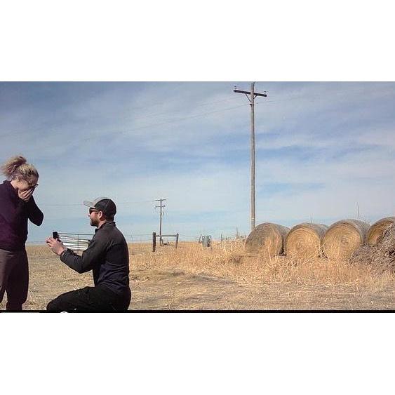 Kyle proposed in Kansas at the end of a fun weekend shed hunting and wine tasting. He surprised Shacie and set up trail cameras to capture the moment.