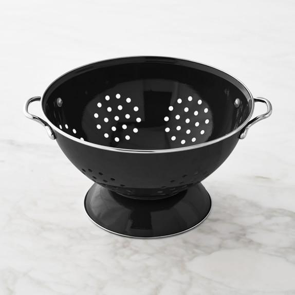 Enameled Colander, Black
