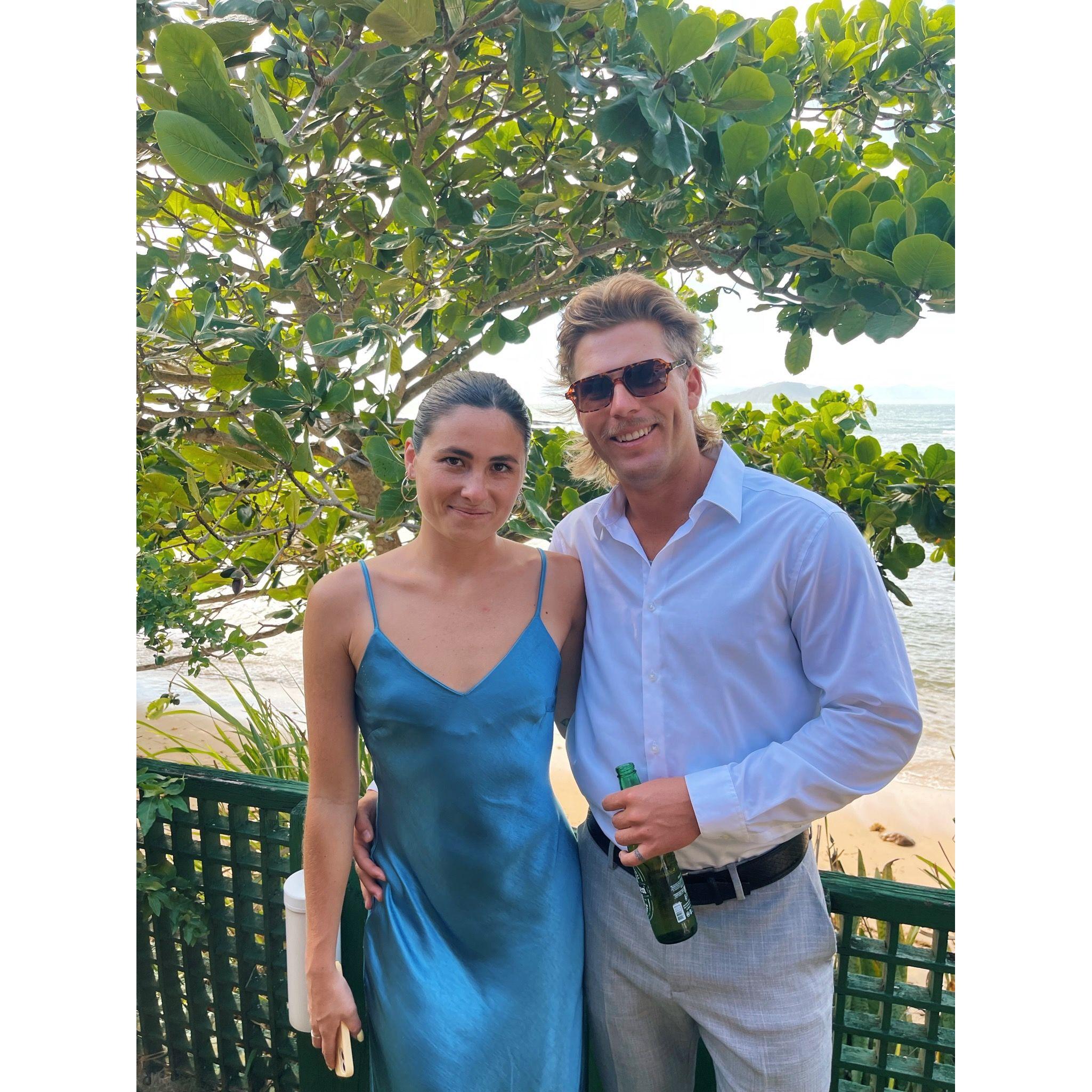 At our good friends wedding in Buzios, Brazil.