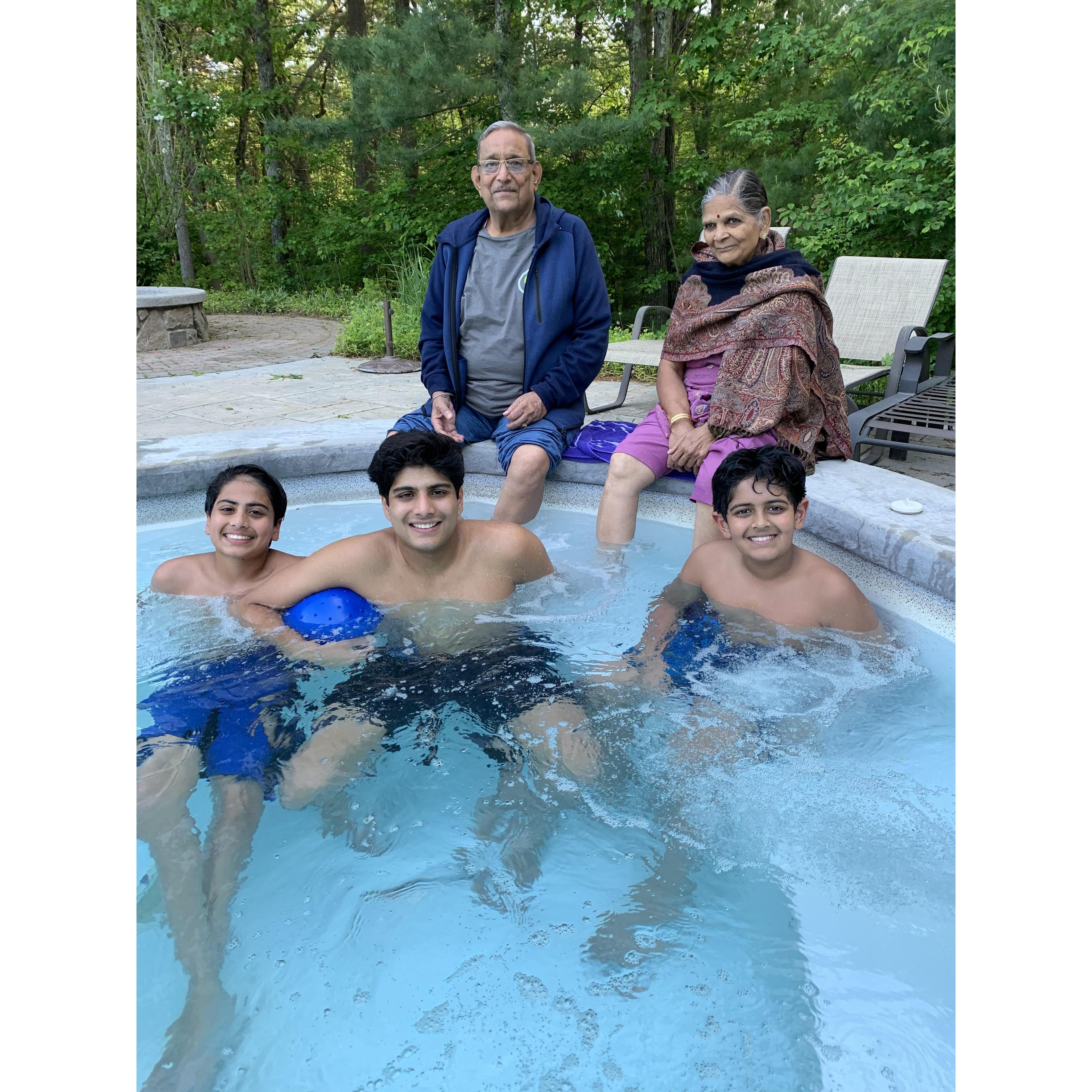 Our boys, our lifelines enjoying summer with their grandparents