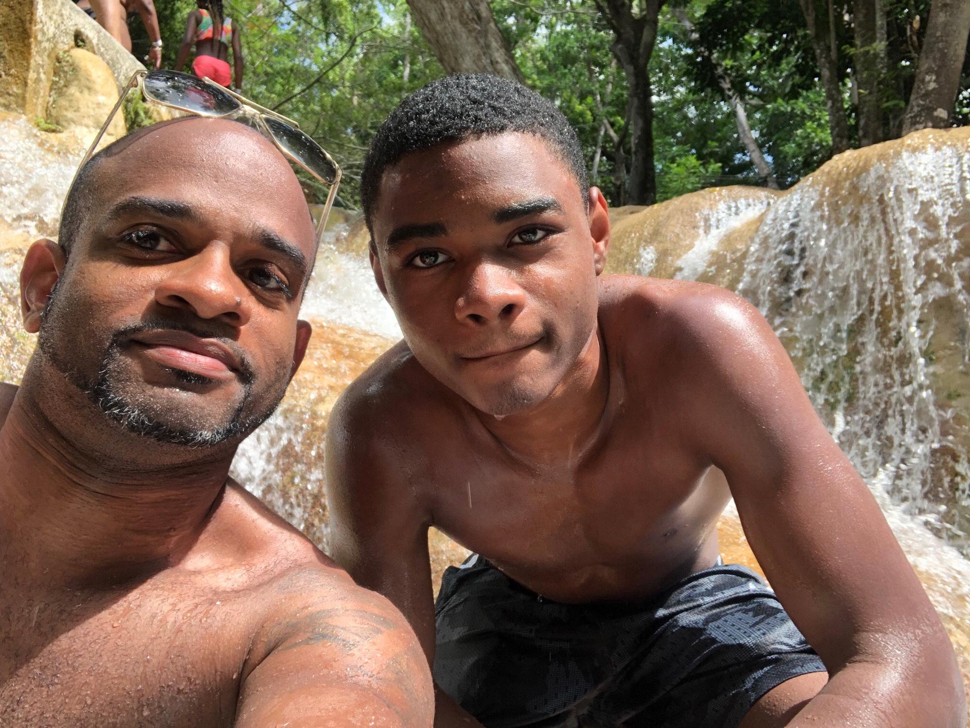 Greg and lil Greg, Dunn’s River Falls, Jamaica
