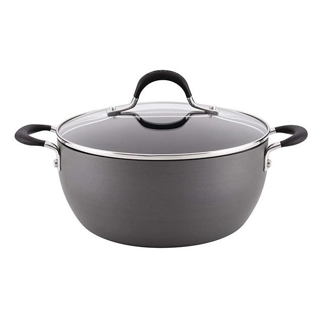 Circulon 83732 Momentum Hard Anodized Nonstick Casserole Dish/Casserole Pan with Lid - 4.5 Quart, Gray
