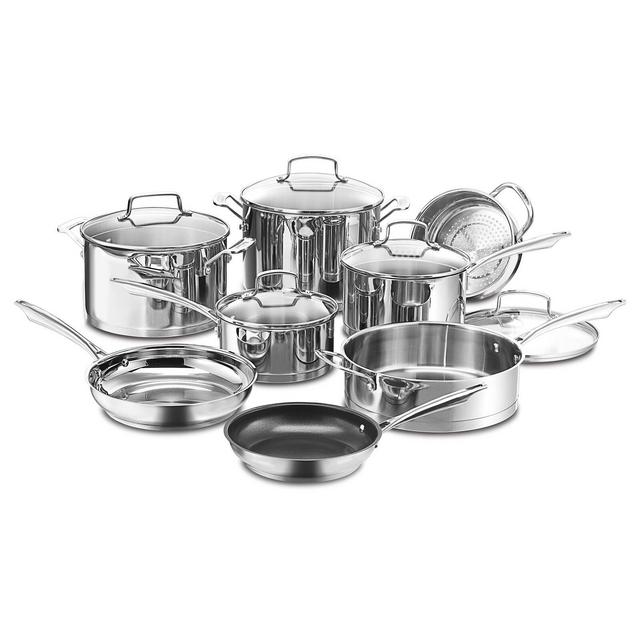 Cuisinart Professional 13 Piece Stainless Steel Non Stick Cookware Set