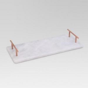Rectangle Marble Serving Tray - White - Project 62™