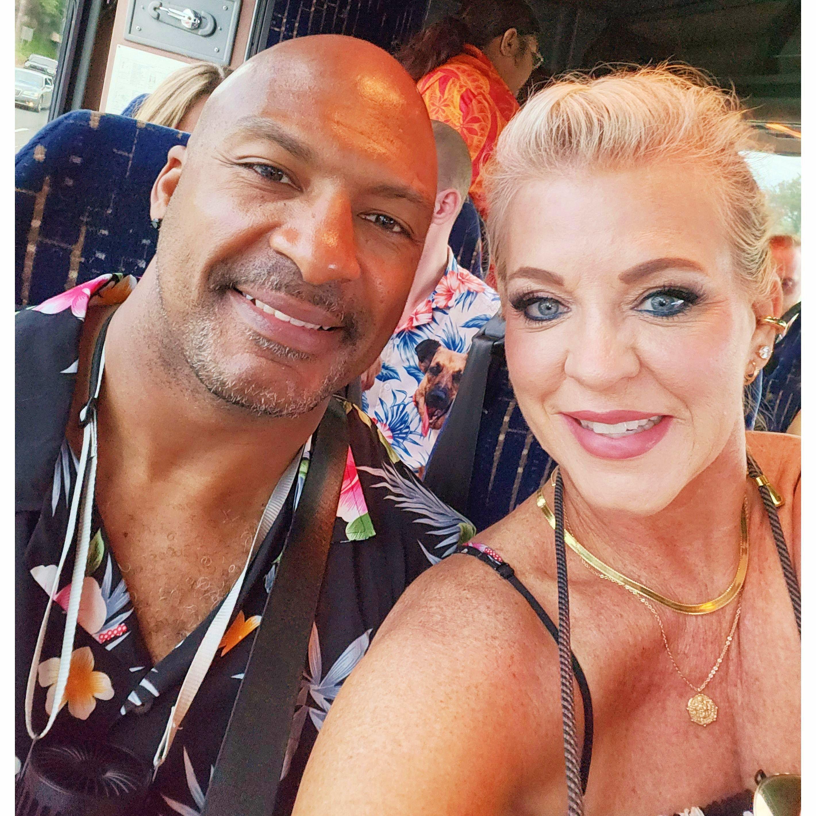 headed to the luau