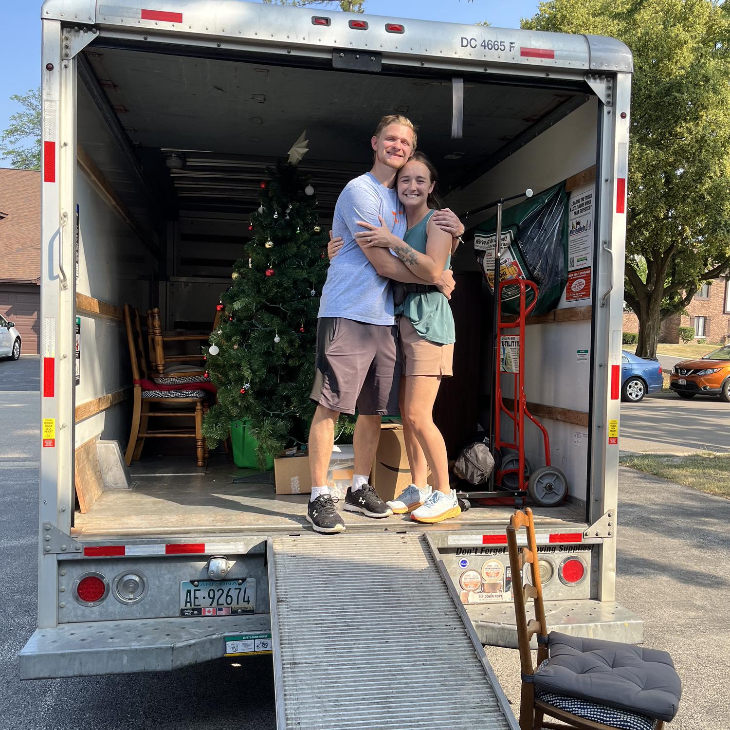 Moving stuff into our new apartment (Zack moving himself in officially after we get married)!