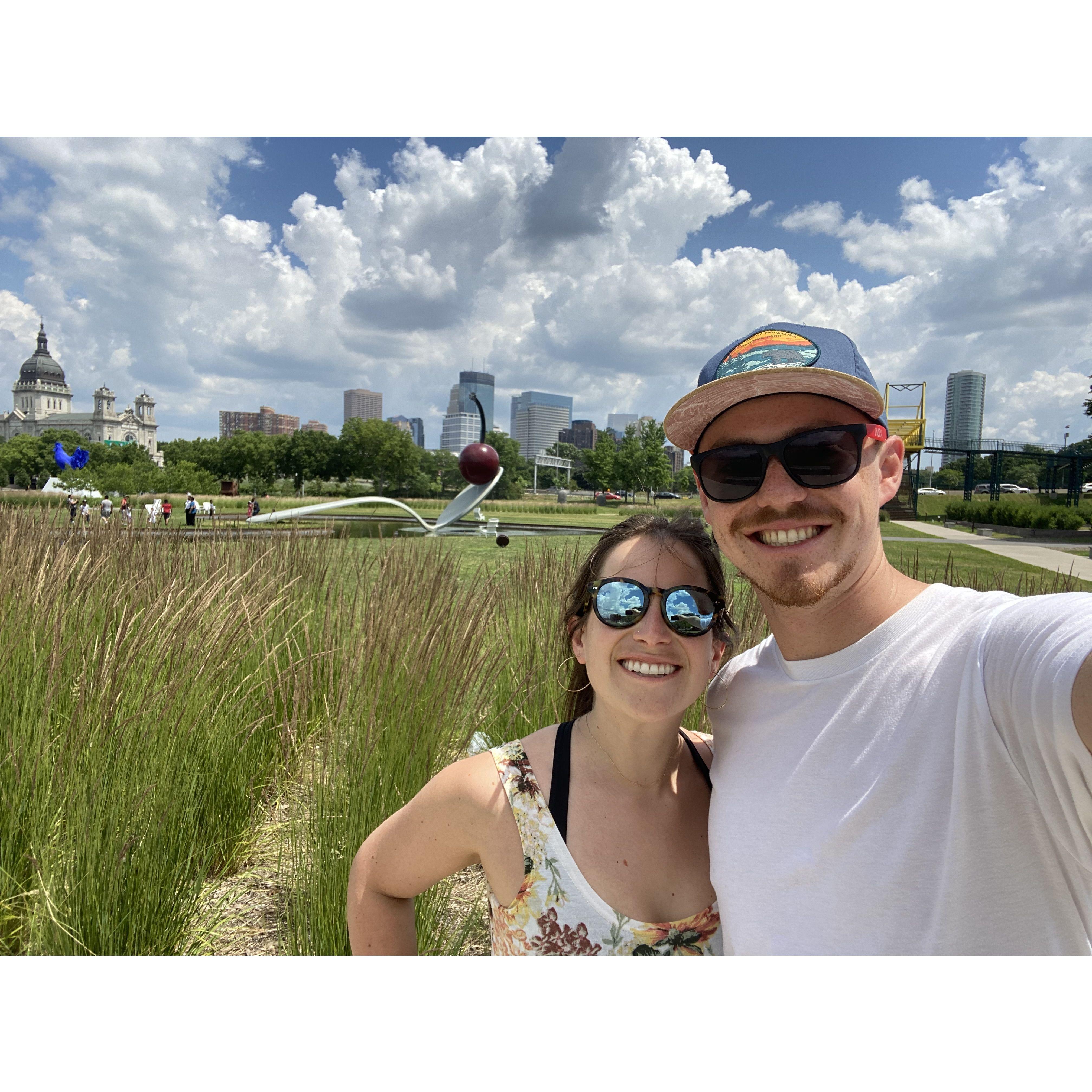 Tim's first time seeing the MPLS sculpture garden