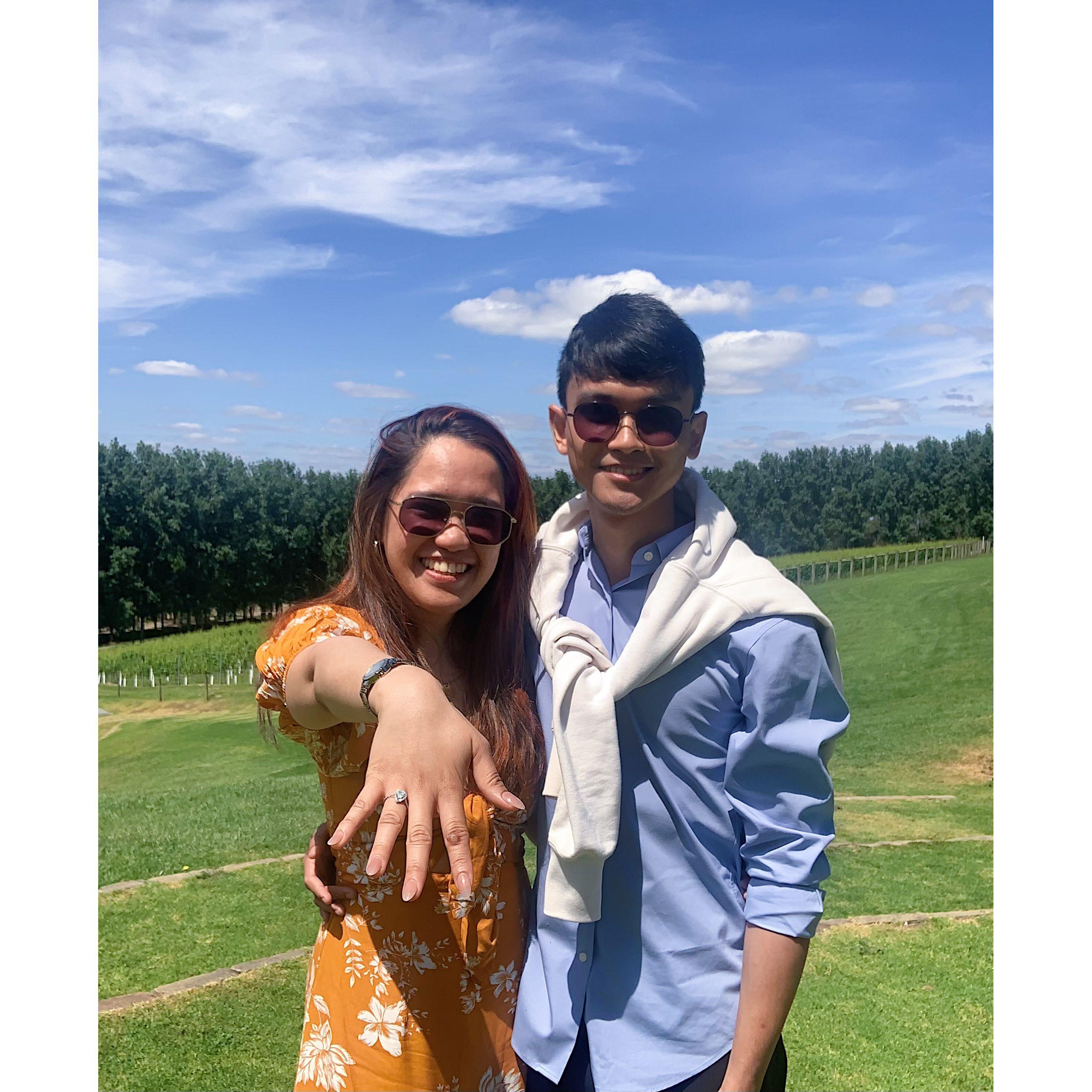 This was us right after getting engaged! I really had a feeling that's why I brought a tripod during our trip to Melbourne.