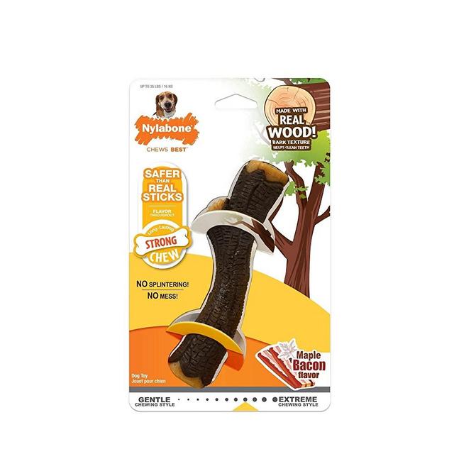 Nylabone Real Wood Stick Strong Dog Stick Chew Toy