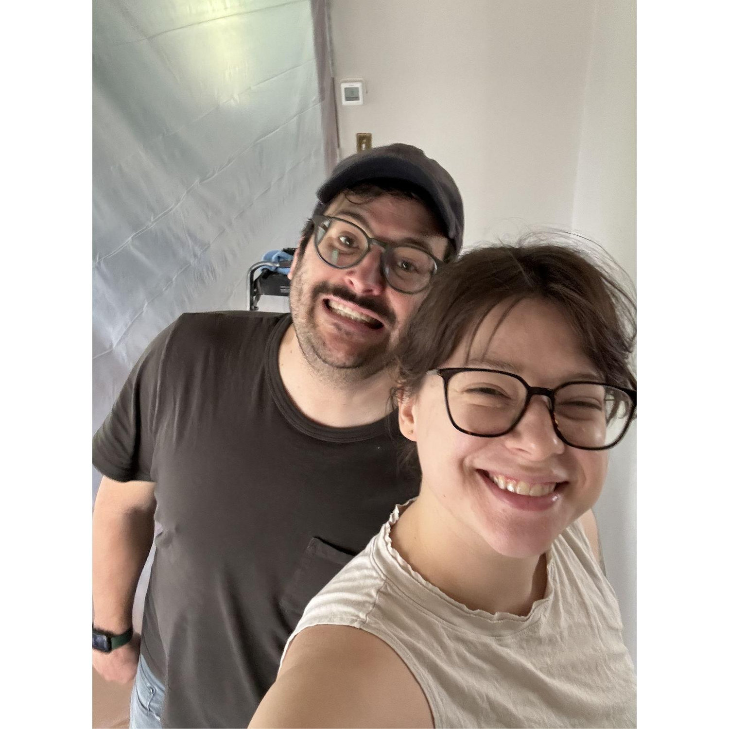 First demo day of the kitchen project - bring down that wall!