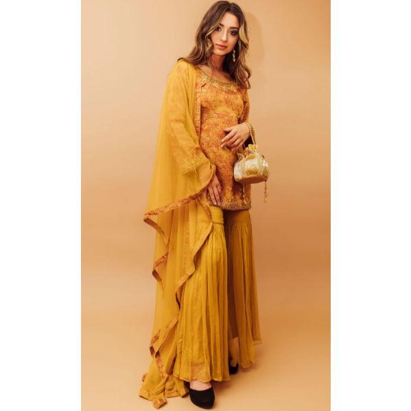 Lehenga style outfit with Palazzo pants
