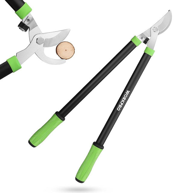 WORKPRO Bypass Lopper, 28" Branch Cutter with 65MN Spring Steel Blade, Heavy Duty Tree Trimmer with 1-3/16inch Cutting Capacity, Perfect for Cutting Shrubs and Branches