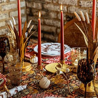 Forest Walk Pumpkin & Vine Double Candlestick Holder