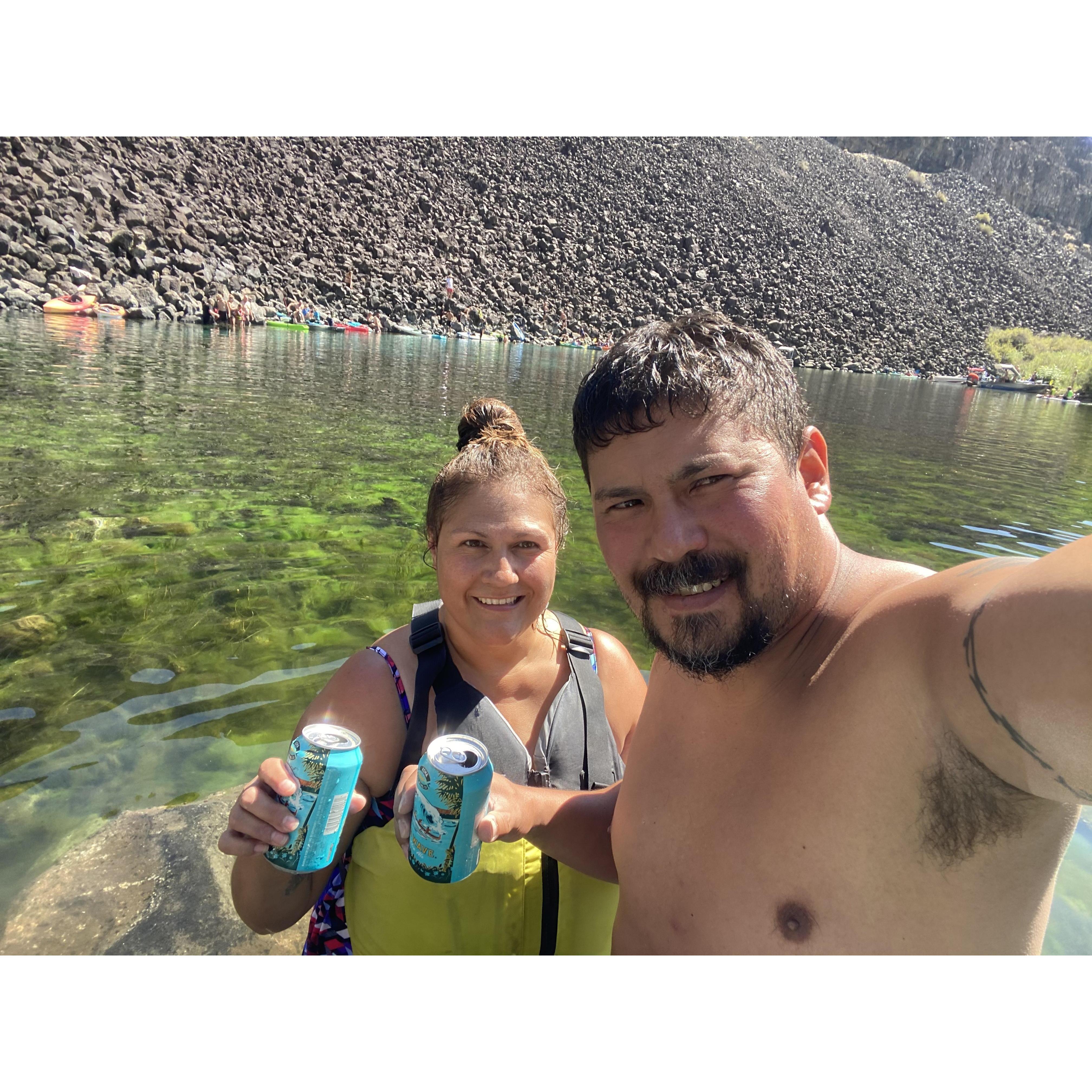 Kayaked to the Blue Heart Springs.