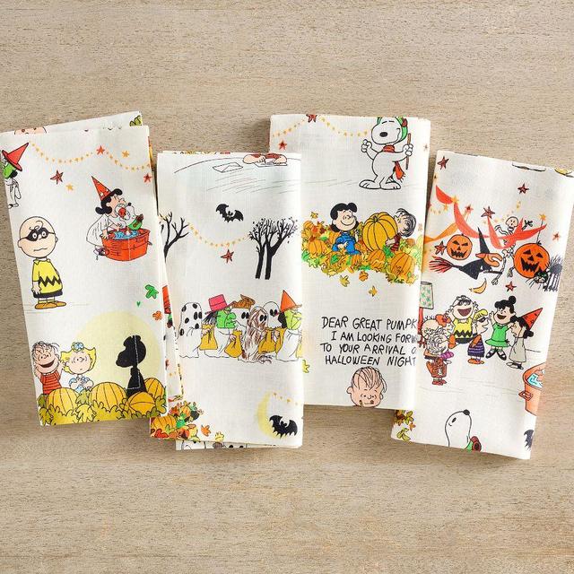 Peanuts Great Pumpkin Organic Cotton Napkins, Set of 4 - Multi