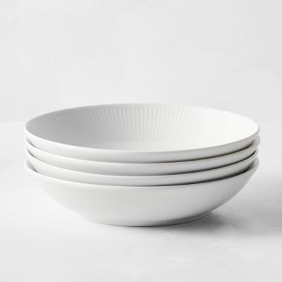 Pillivuyt Plisse Porcelain Pasta Bowls