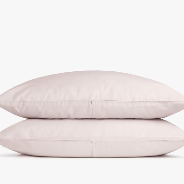Sateen Pillowcase Set - Standard Size, Blush, Side Open