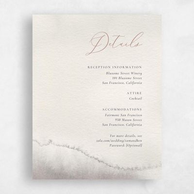 Beige Simple Wedding Enclosure - Elting