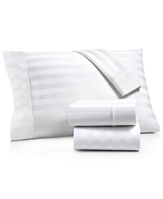 AQ Textiles - Bergen Stripe 4-Pc. California King Sheet Set, 1000 Thread Count 100% Certified Egyptian Cotton