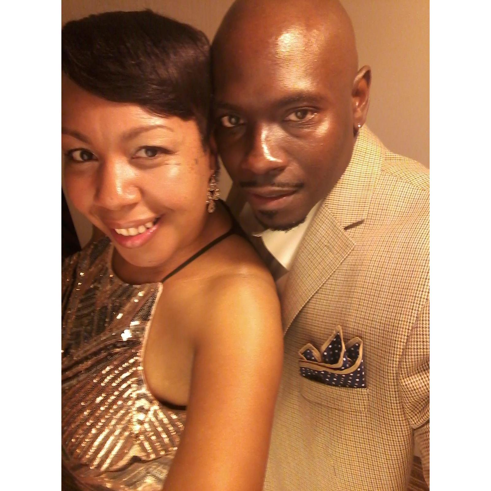 All dressed up and ready to party!  NYE in the ATL 2016!