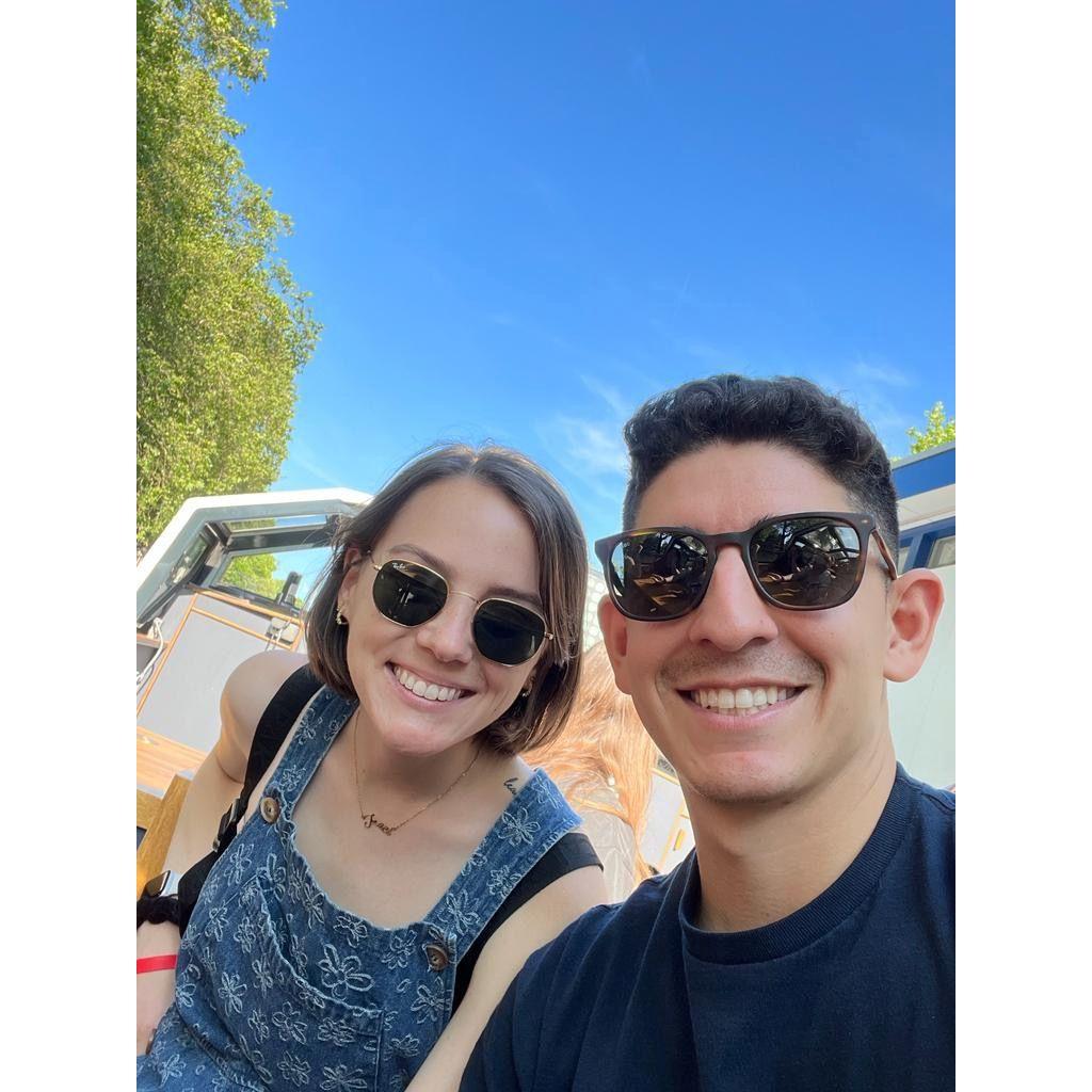 On our first European adventure in Amsterdam.