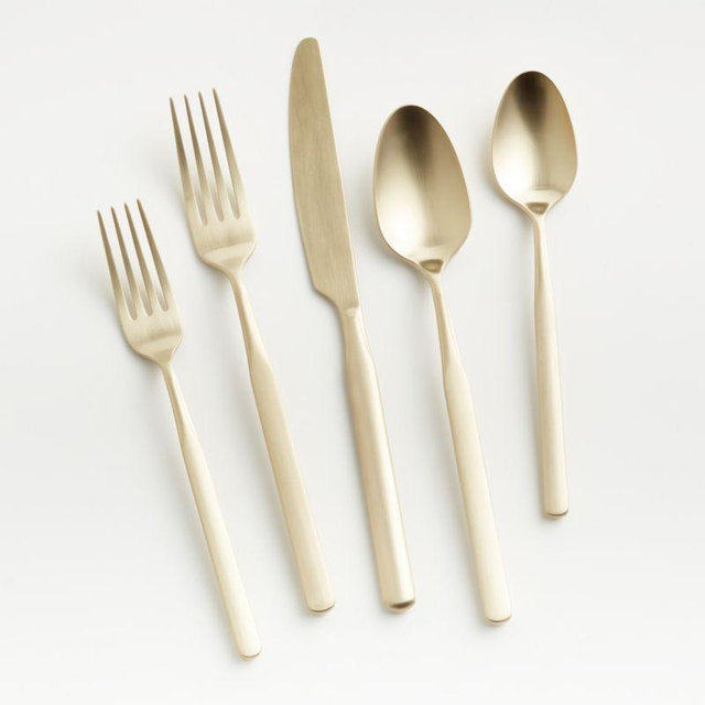 Diem Champagne Flatware 5-Piece Place Setting