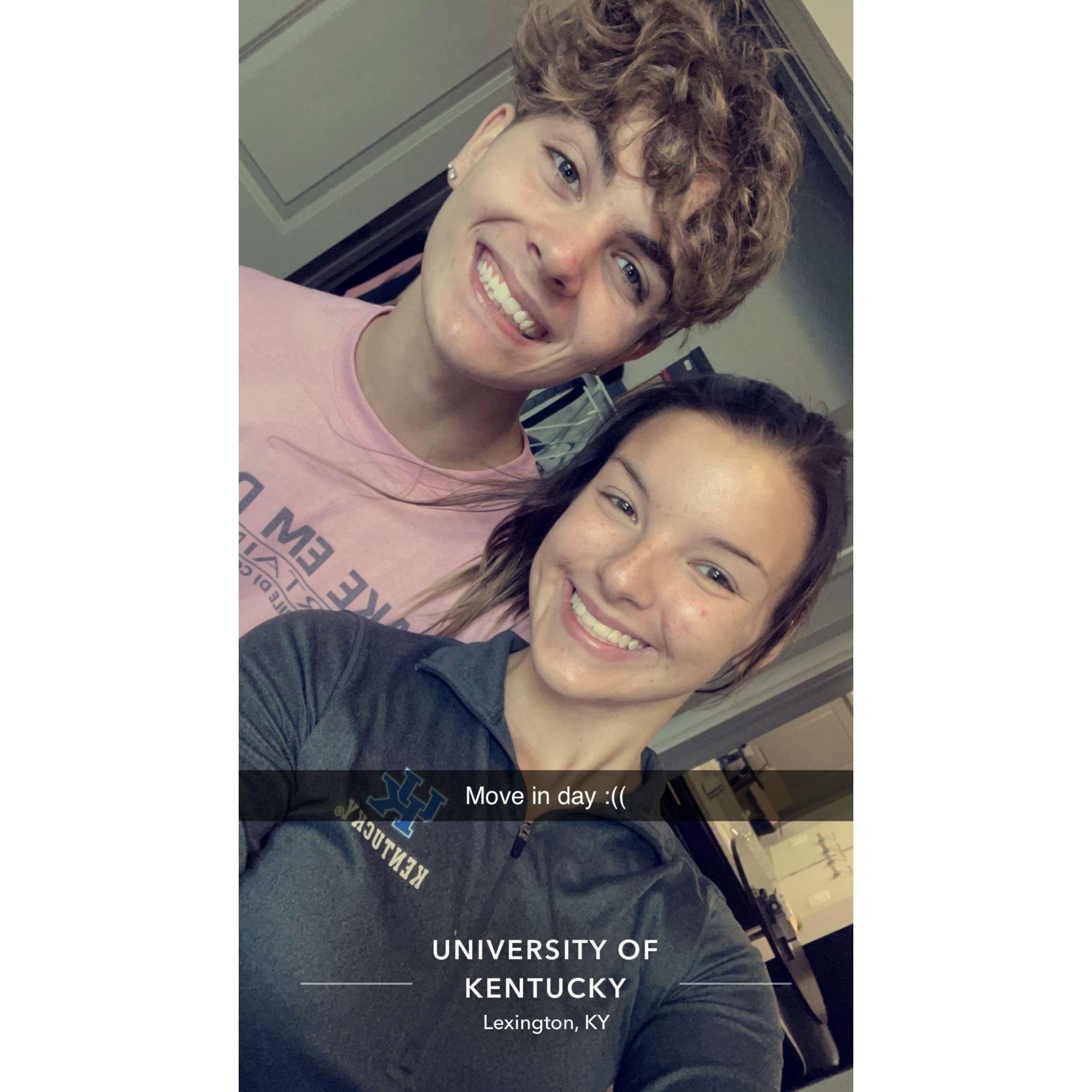 When we moved Jordan into his dorm at UK :(