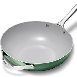 Caraway Non-Stick Stir Fry Pan - 12” Wok-Inspired Pan - Free From Forever Chemicals - High-Sloped Walls - Stainless Steel Handles - Sage