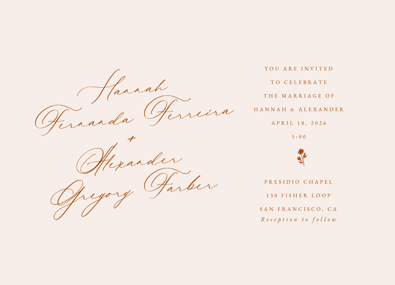 Kiruna Landscape | Dark Rust | Zola Wedding Invitations