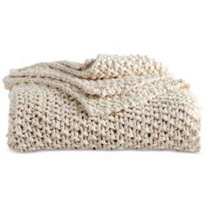 DKNY PURE Cotton Chunky Knit Throw