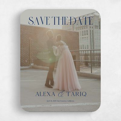 Navy, Blue Wedding Save the Date - Cleveland Photo