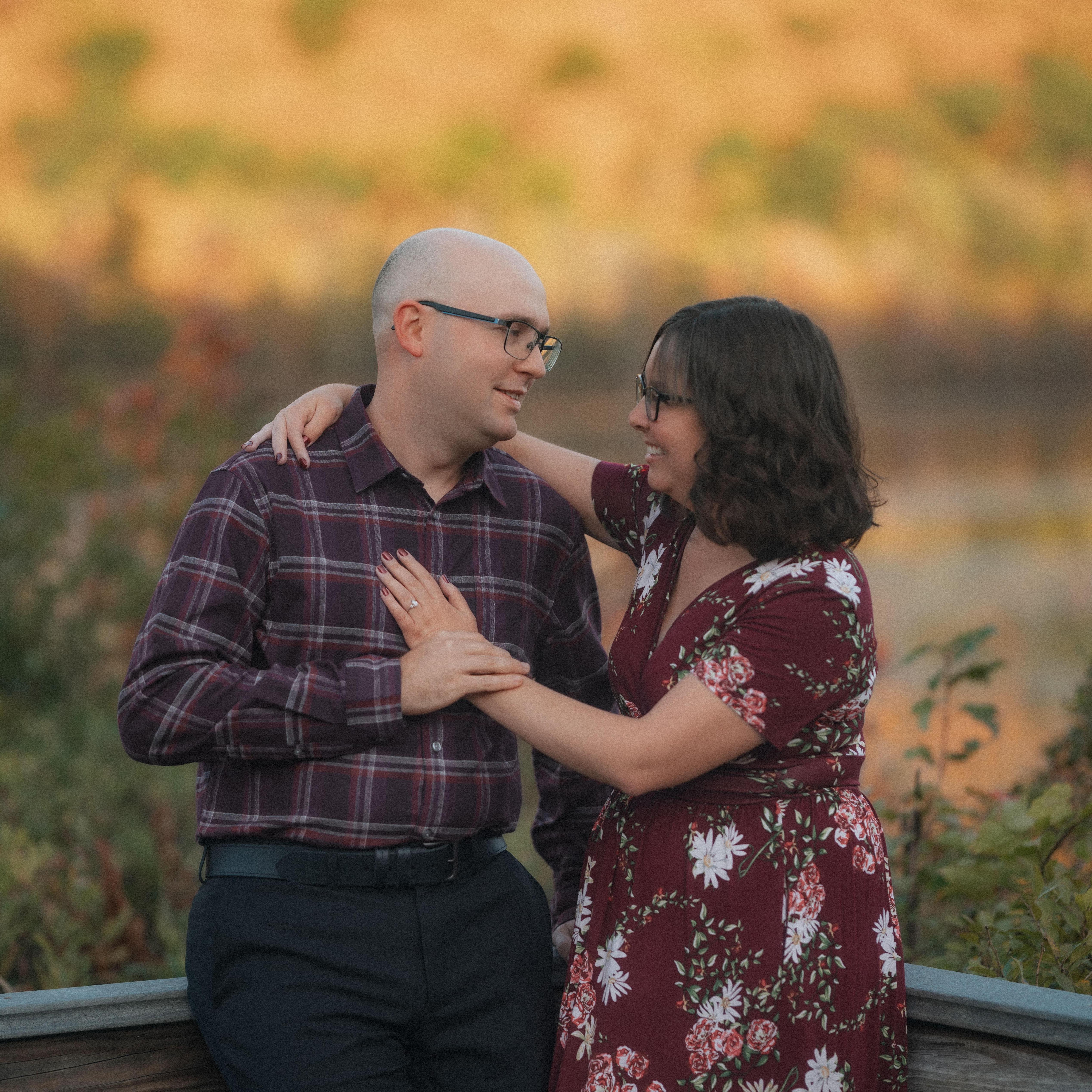 Labrador Hollow Unique Area. October 2023. Engagement photo session with Kat and Corey.