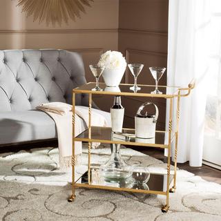 Rectangular Three Tier Bar Cart