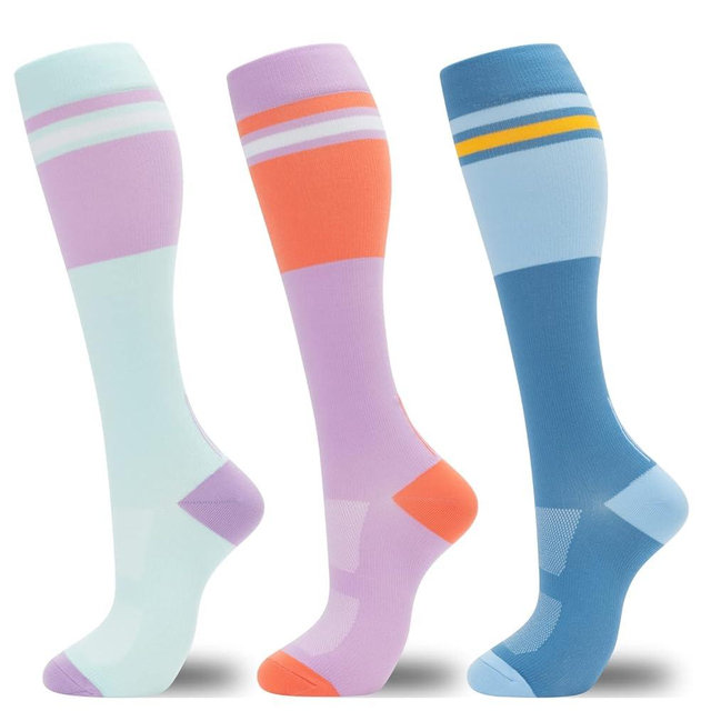 fenglaoda Compression Socks for Women Men 3 Pairs Graduated Compression Support Circulation Socks for Nurses