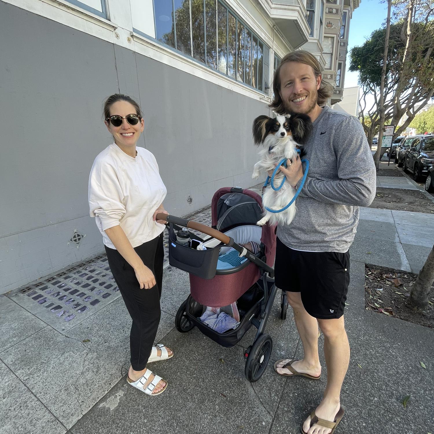 Family walks around SF