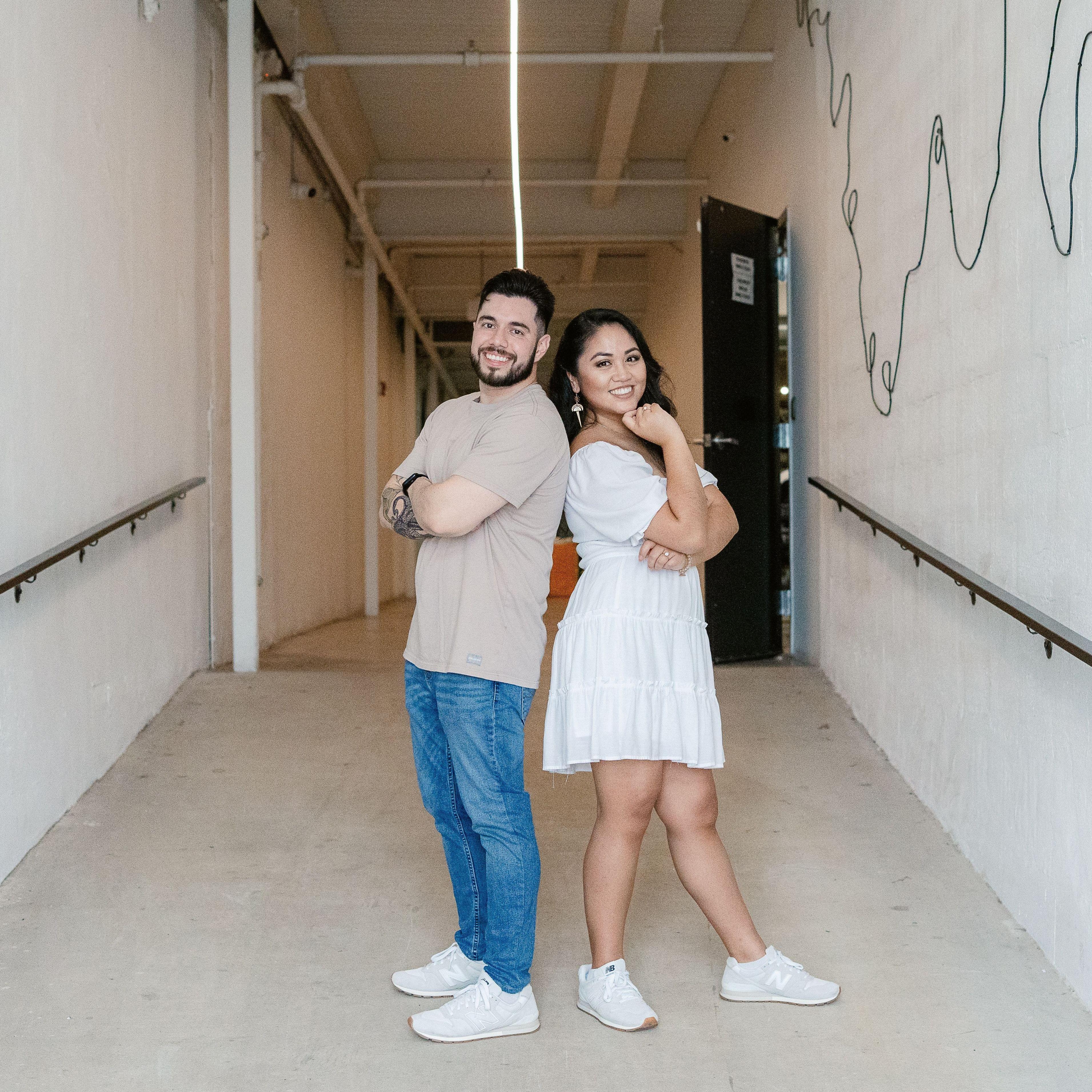 Our iconic pose during the engagement shoot!