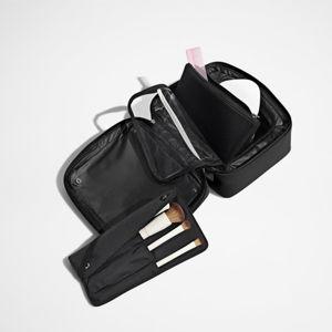 Black Cosmetics Travel Bag | Color: jet black