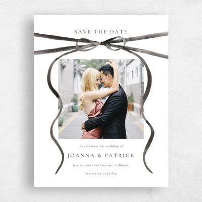 White Wedding Save the Date - Brunate Photo