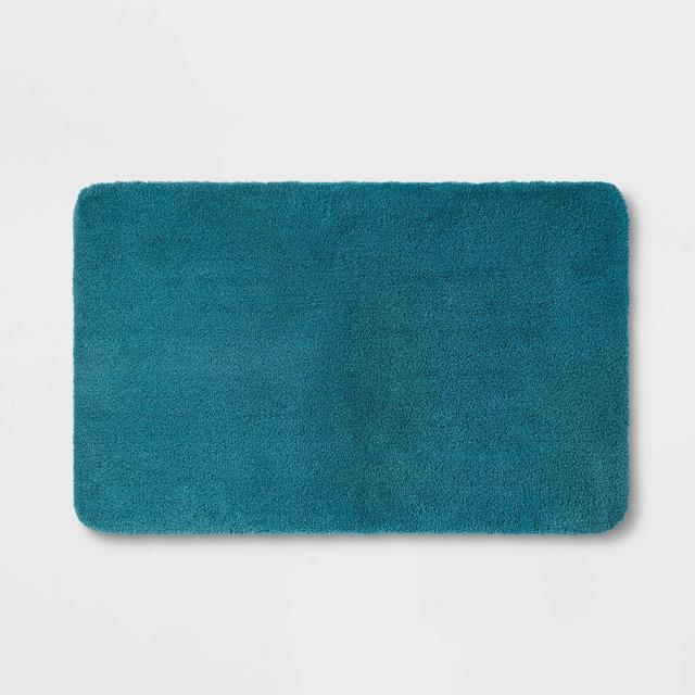 37"x23" Performance Nylon Bath Rug Turquoise - Threshold™