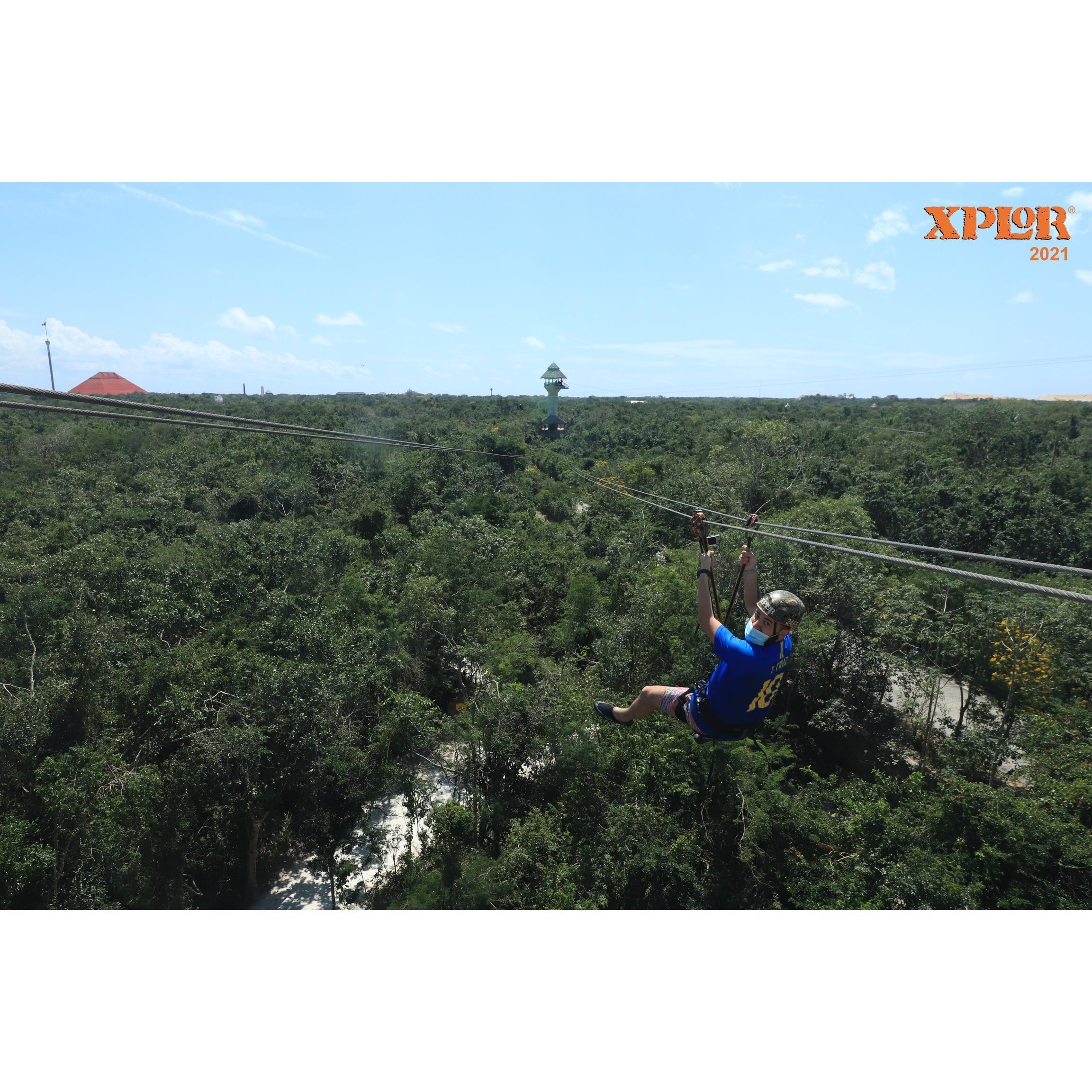 Zip Lining at one of the parks
