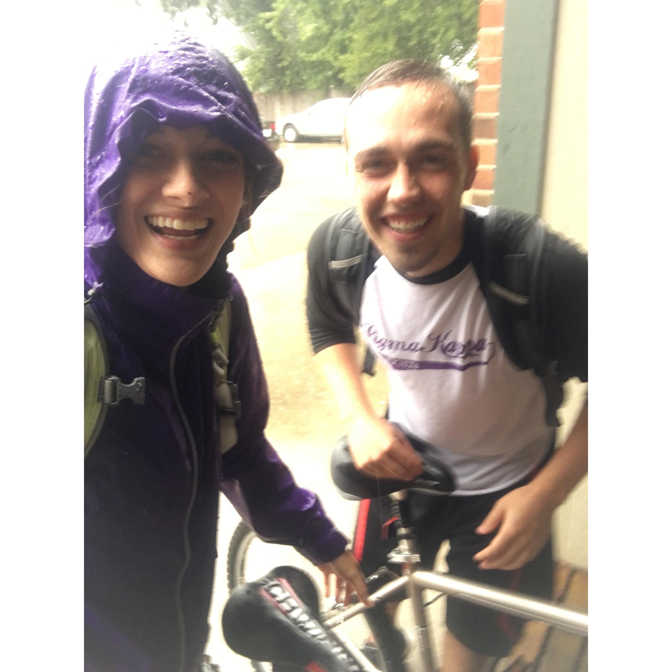 Bike Ride in the Poring Rain
