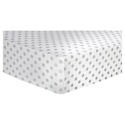 Trend Lab Dot Flannel Crib Fitted Sheet