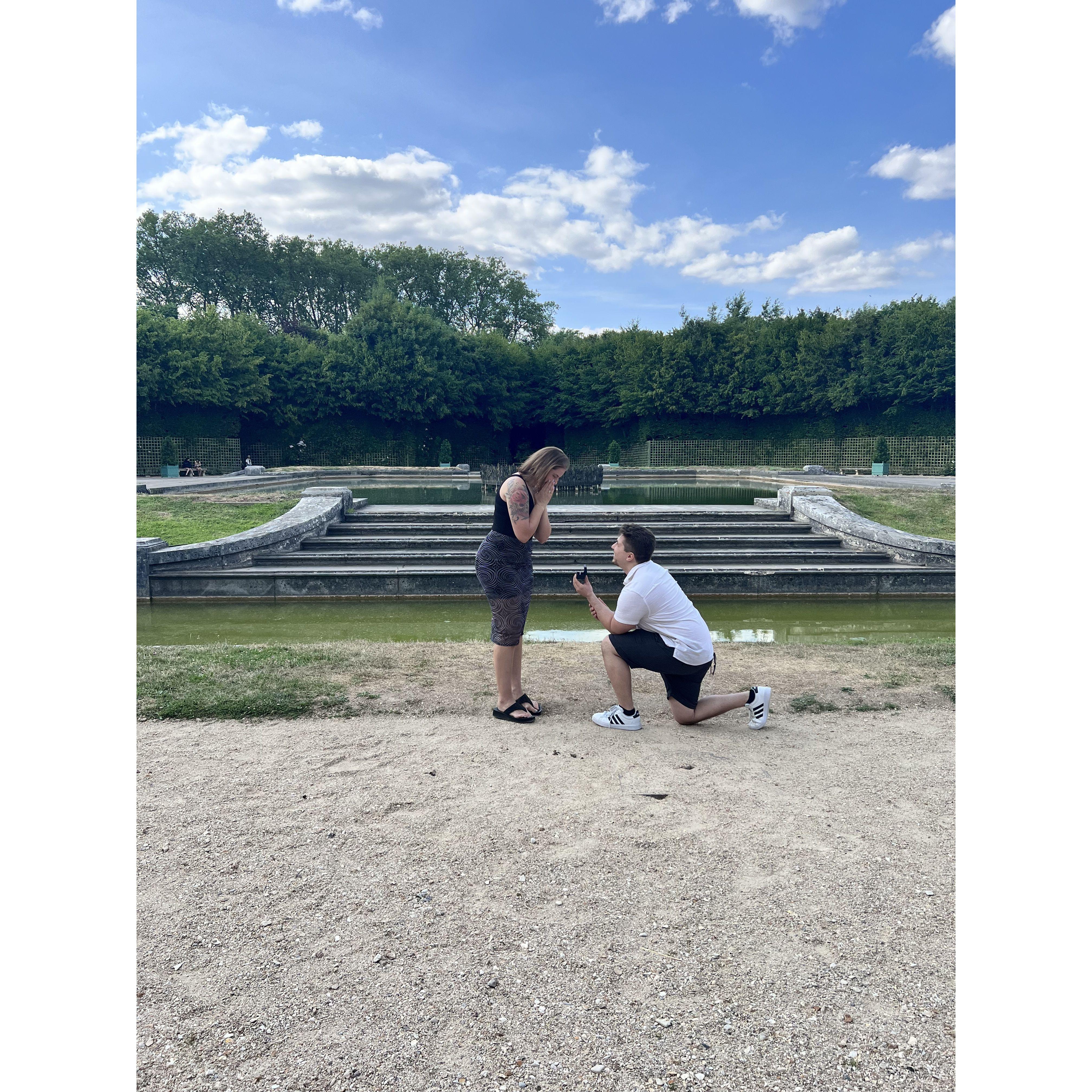 Our proposal at the Palace of Versailles.