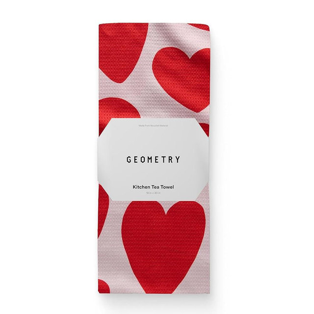 GEOMETRY Kitchen Towels - Quick Dry Microfiber Cloth Dish Towels for Kitchen Drying - Premium Quick Dry Towel Valentines Gifts for Mom - Heart Throb