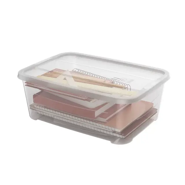 Large Clear Stackable Storage Boxes (Set of 4)