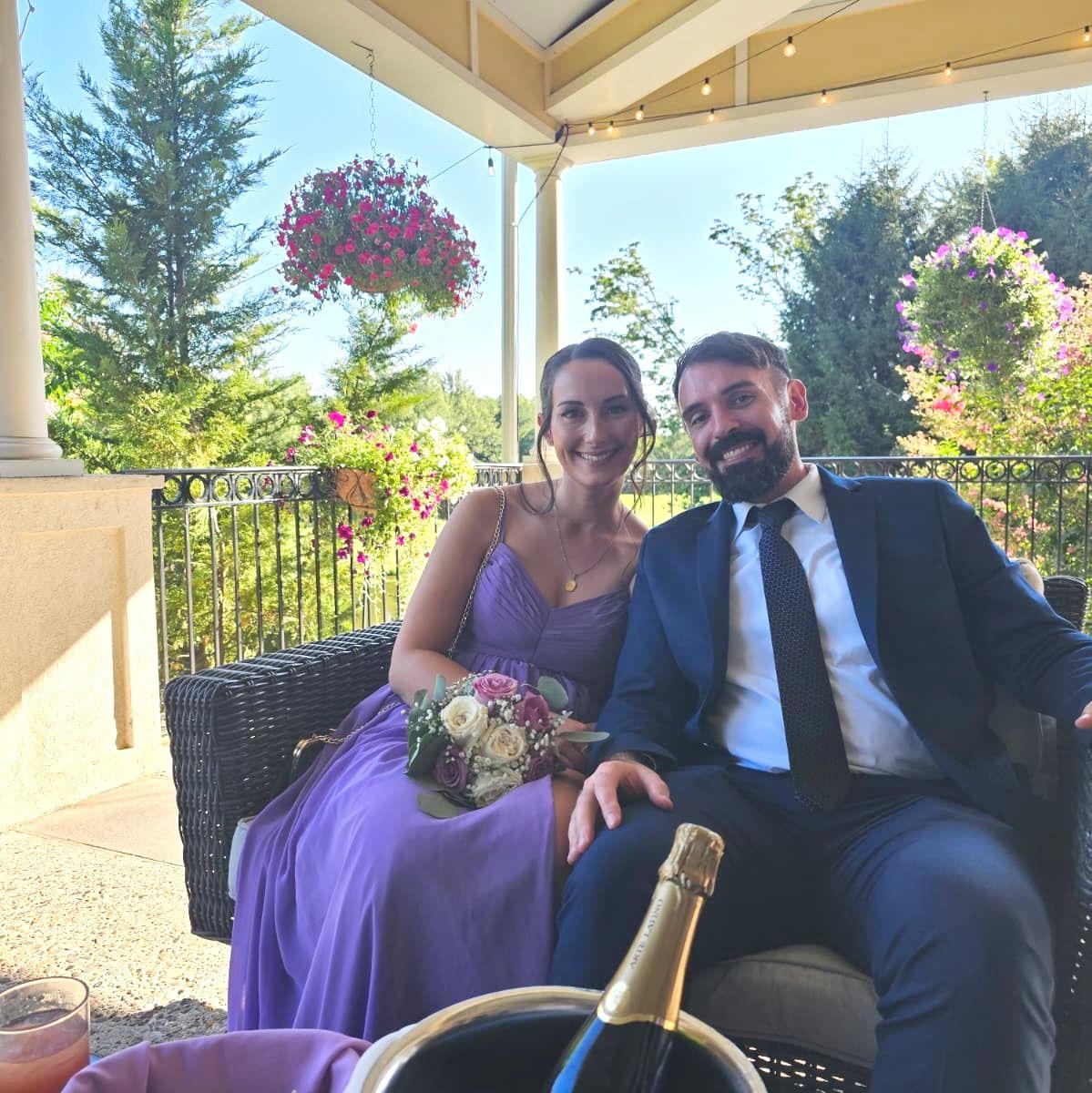 Celebrating bridesmaid Emily Stetler's wedding - we're getting married on the same weekend one year after her!