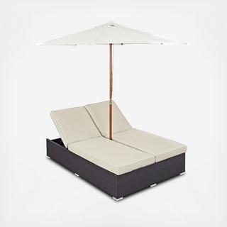 Convene Double Outdoor Patio Chaise